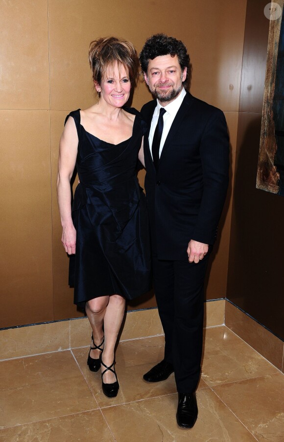 Andy Serkis et sa femme lors des London Critics' Circle Awards le 2 février 2014