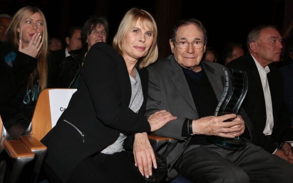 Candice Patou et Robert Hossein - Clôture des "Rencontres Internationales du Cinéma" et remise des Prix Henri-Langlois à Vincennes le 3 février 2014.