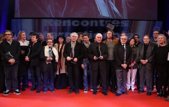 Le final sur scène avec les lauréats - Clôture des "Rencontres Internationales du Cinéma" et remise des Prix Henri-Langlois à Vincennes le 3 février 2014.