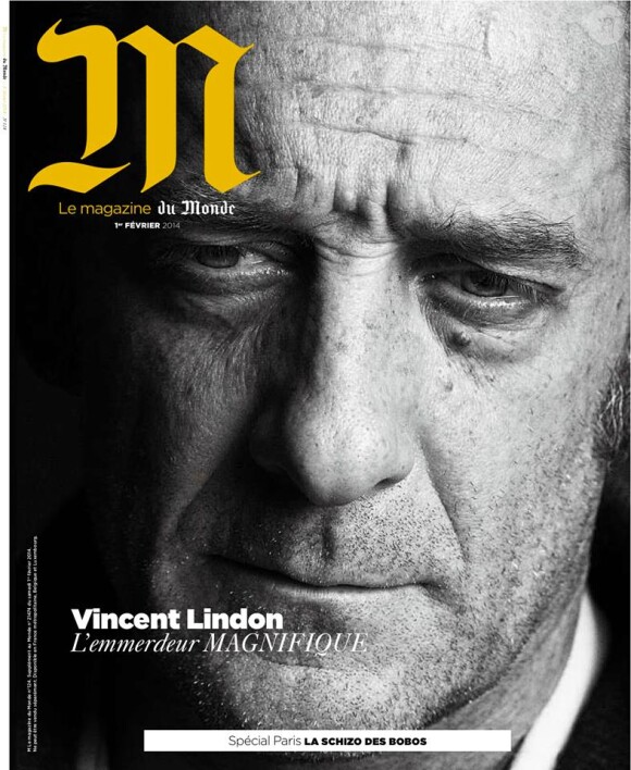 Couverture de M le magazine du Monde avec Vincent Lindon.