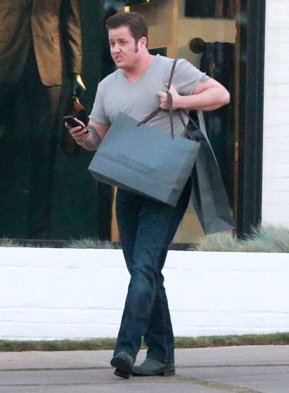 Exclusif - Chaz Bono, qui a incroyablement maigri, fait du shopping à West Hollywood, le 14 janvier 2014.