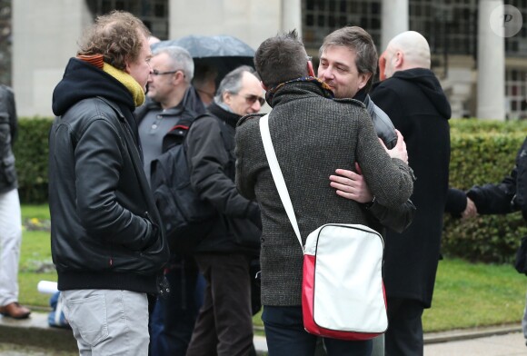 Les obsèques de François Cavanna au Père Lachaise à Paris. Le 6 février 2014.