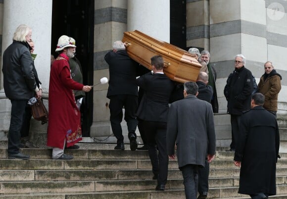Les obsèques de François Cavanna au Père Lachaise à Paris. Le 6 février 2014.
