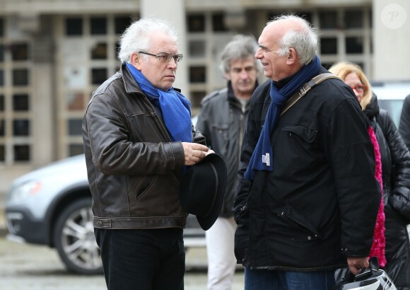 Albert Algoud lors des obsèques de François Cavanna au Père Lachaise à Paris. Le 6 février 2014.