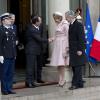 Le roi Philippe de Belgique et la reine Mathilde en visite officielle à Paris, le 6 février 2014.