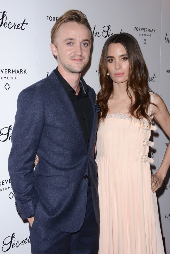 Tom Felton et Jade Olivia à la première du film In Secret aux Arclight Cinemas, Los Angeles, le 6 février 2014.
