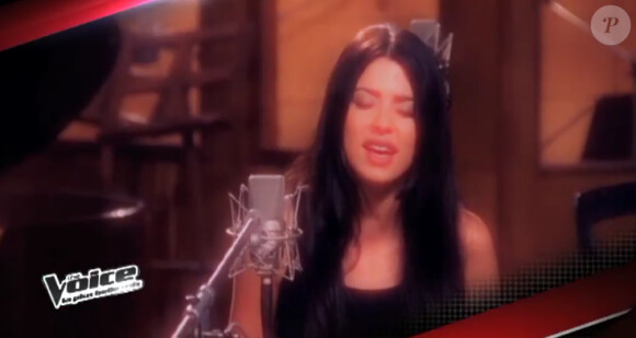 Ginie Line dans Les Dix Commandements dans The Voice 3, la samedi 8 février 2014 sur TF1