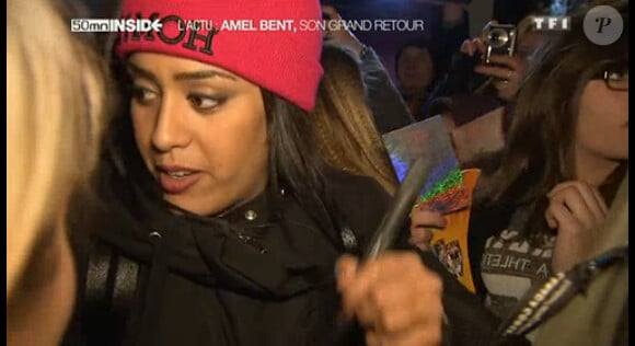 La chanteuse Amel Bent, dans les coulisses de sa nouvelle tournée. Un reportage diffusé dans "50 min Inside", samedi 8 février 2014.