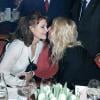 Fanny Ardant et Sandrine Kiberlain s'affronteront dans la catégorie Meilleure actrice mais pour le moment elles partagent un moment complice au déjeuner des nommés aux César au Fouquet's à Paris, le 8 février 2014.