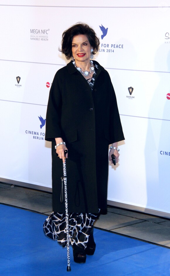 Bianca Jagger lors du Gala "Cinema for Peace" pendant le 64e festival international du film de Berlin, le 10 février 2014.