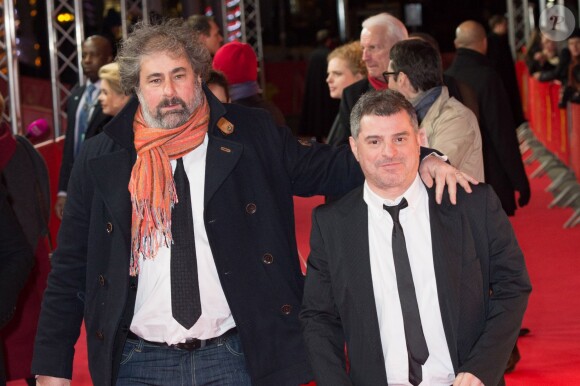 Gustave Kervern et Pierre Salvadori à la première du film 'In the Courtyard' (Dans la Cour) au 64e Festival International du Film de Berlin, le 11 février 2014.