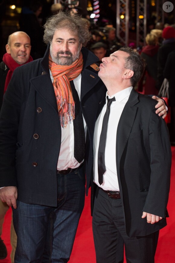 Gustave Kervern et Pierre Salvadori à la première du film 'In the Courtyard' (Dans la Cour) au 64e Festival International du Film de Berlin, le 11 février 2014.