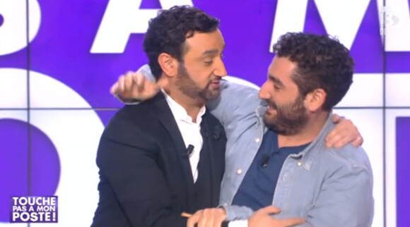 Cyril Hanouna et Mouloud Achour font la paix dans "Touche pas à mon poste", mercredi 12 février 2014.