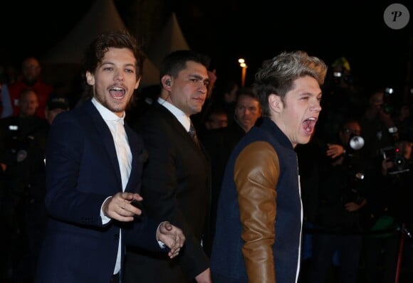 Louis Tomlinson et Niall Horan des One Direction - 15e édition des NRJ Music Awards à Cannes. Le 14 décembre 2013.