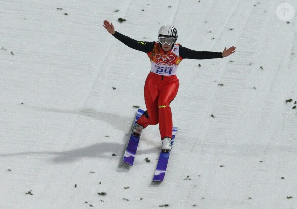 Coline Mattel a décroché la médaille de bronze lors de l'épreuve de saut à ski le 11 février 2014 lors des Jeux olympiques de Sotchi
