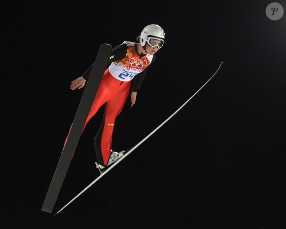 Coline Mattel a remporté la médaille de bronze lors de l'épreuve de saut à ski aux Jeux olympiques de Sotchi, le 11 février 2014