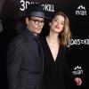Johnny Depp et sa fiancée Amber Heard à l'avant-première de "3 Days to Kill" à Los Angeles, le 12 février 2014.