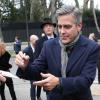 George Clooney à l'enregistrement de l'émission "Vivement Dimanche" à Paris, le 12 février 2014.