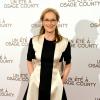 Meryl Streep lors de la première du film "Un été à Osage County" à l'UGC Normandie à Paris, le 13 février 2014.