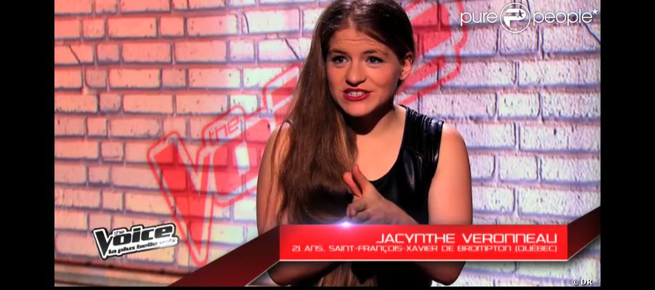 Jacynthe dans The Voice 3 sur TF1 le samedi 15 février 2015
