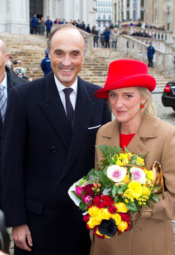 La princesse Astrid de Belgique et l'archiduc Lorenz d'Autriche à Bruxelles, en Belgique, en novembre 2013.