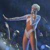 Miley Cyrus en concert lors de sa tournée "Bangerz" au "Rogers Arena" à Vancouver, Canada, le 14 février 2014.