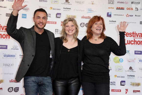 Eva Darlan, Cécile Bois et Raphael Lenglet pour Candice Renoir, le 15 février 2014, durant le 16 Festival des créations télévisuelles de Luchon