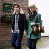Exclusif - Taylor Swift et Harry Styles vont déjeuner en amoureux pour les 23 ans de la chanteuse, à Cheshire, le 13 décembre 2012.