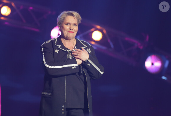 Jakie Quartz, de son vrai nom Jacqueline Cuchet, au concert " Stars 80 " au Zenith Arena de Lille, le 20 decembre 2013.