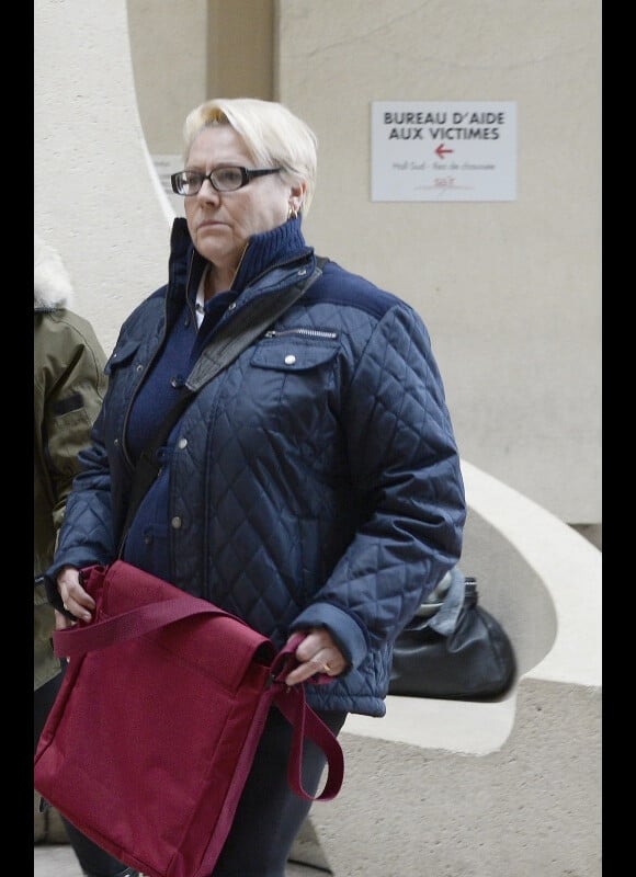 Jakie Quartz, de son vrai nom Jacqueline Cuchet, au tribunal correctionnel de Créteil le 18 février 2014. Elle répond à des faits de violences sur sa mère.