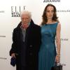 David Bailey, honoré du Lifetime Achievement Award, accompagné de sa femme Catherine Dyer lors des Elle Style Awards au One Embankment, à Londres. Le 18 février 2014.