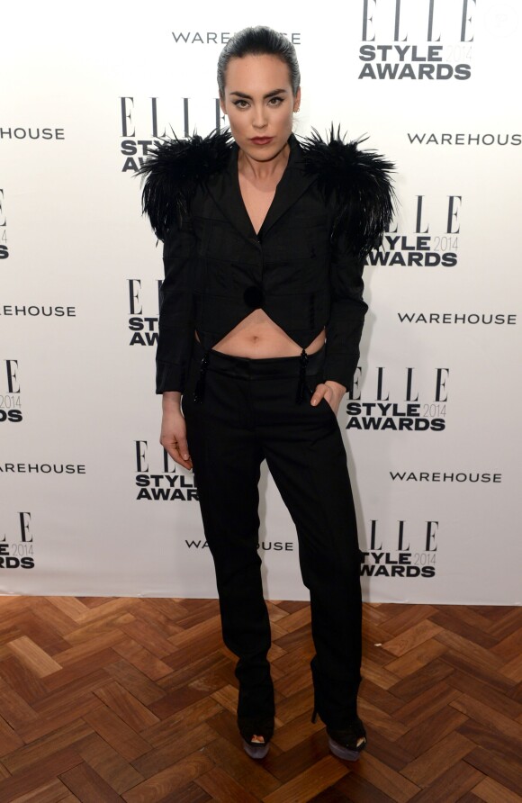 Tallulah Harlech assiste aux Elle Style Awards au One Embankment, à Londres. Le 18 février 2014.