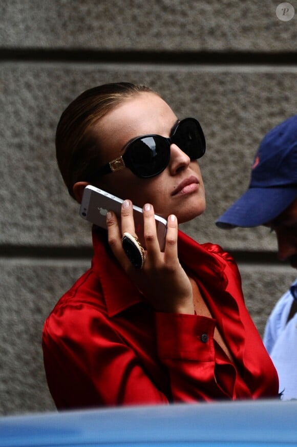 Francesca Pascale, la fiancée de Silvio Berlusconi, à Milan, le 3 juillet 2013.