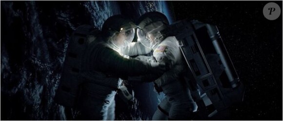 Sandra Bullock et George Clooney dans Gravity.