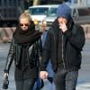 Exclusif - Sam Worthington et sa petite amie Lara Bingle à New York, le 20 février 2014.