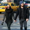 Exclusif - Sam Worthington et Lara Bingle lors d'une balade romantique à New York, le 20 février 2014.