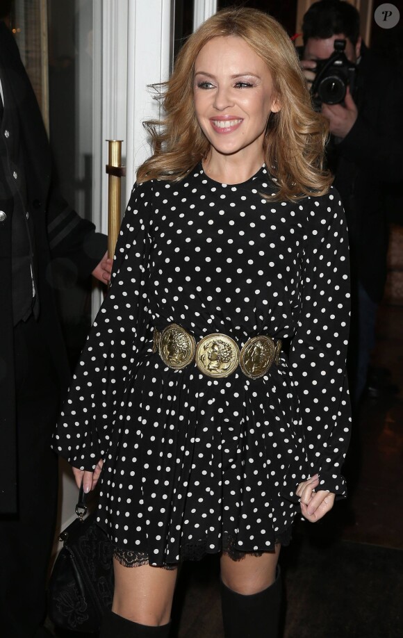 Kylie Minogue à Londres, le 5 janvier 2014.