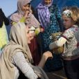 Angelina Jolie à la rencontre d'enfants réfugiés syriens, au Liban, le 24 février 2013.