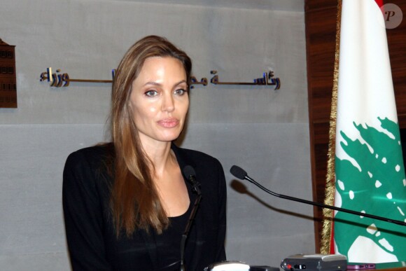 Angelina Jolie, ambassadrice de bonne volonté aux Nations Unies, à Beyrouth, le 24 février 2014.