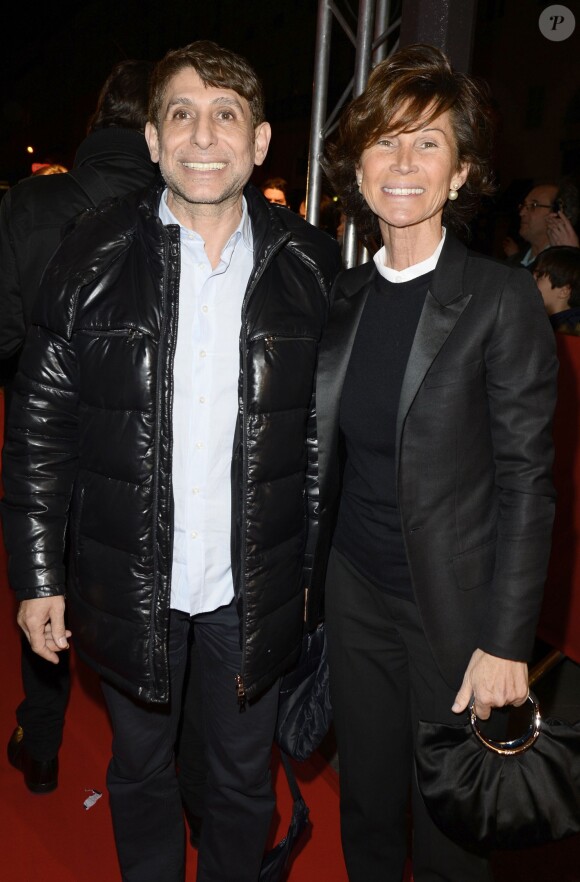 Sylvie Rousseau et Jacques Demri lors de l'avant-première du film "Supercondriaque" au Gaumont Opéra à Paris, le 24 février 2014