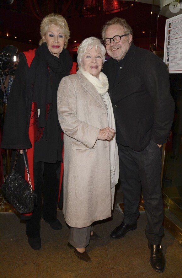 Nicole Sonneville, Line Renaud et Dominique Segall lors de l'avant-première du film "Supercondriaque" au Gaumont Opéra à Paris, le 24 février 2014