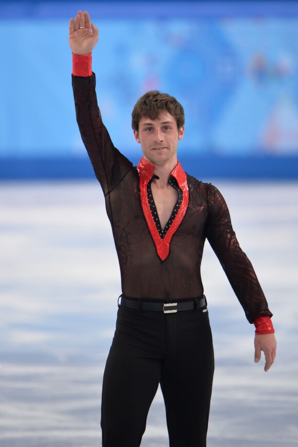Brian Joubert sur la patinoire de Sotchi, en Russie, à l'occasion des jeux Olympiques, le 13 février 2014.