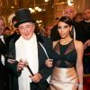 Richard Lugner et Kim Kardashian assistent au bal de l'Opéra de Vienne. Le 27 février 2014.