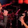Melissa et Alexandre lors de leur battle dans The Voice 3 sur TF1 le samedi 29 février 2014