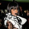 Rihanna était l'invitée star du défilé Jean Paul Gaultier automne-hiver 2014/2015, à l'Espace Oscar Niemeyer. Paris, le 1er mars 2014.