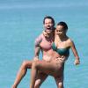 Exclusif - Sonia Rolland et son amoureux Jalil Lespert en vacances au Royal Palm à l'île Maurice, le 13 février 2014