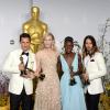 Matthew McConaughey, Cate Blanchett, Lupita Nyong'o et Jared Leto lors de la cérémonie des Oscars le 2 mars 2014