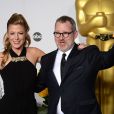 Morgan Neville et Caitrin Rogers (meilleur documentaire) lors de la cérémonie des Oscars le 2 mars 2014
