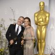 Alfonso Cuaron, et Angelina Jolie lors de la cérémonie des Oscars le 2 mars 2014