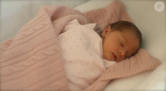 La princesse Leonore, fille de la princesse Madeleine et de Chris O'Neill, après sa naissance à New York le 20 février 2014.